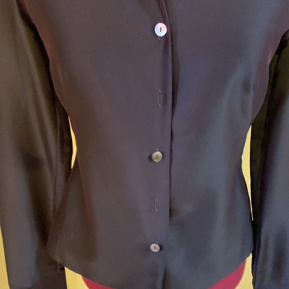 Exte Sheer button down top - Picture 3 of 12